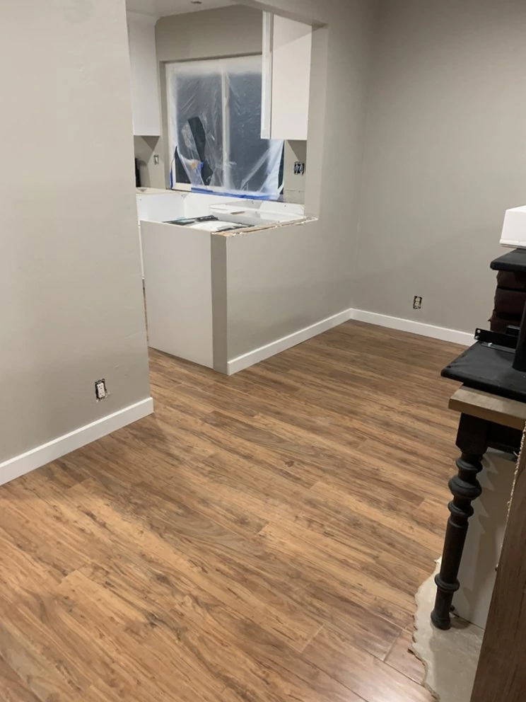 Flooring and baseboards project